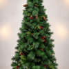 Slim Tree With Pe & PVC Leaves Decorated with Berries and Acorns