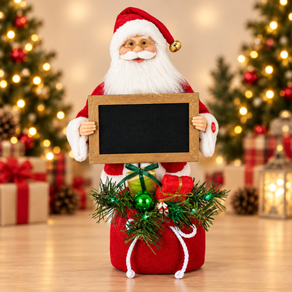 43cmBB Santa Claus in Red & White with Message Blackboard – 43cm