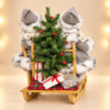 Animated Musical Santa & Mrs. Claus Sleigh Duo