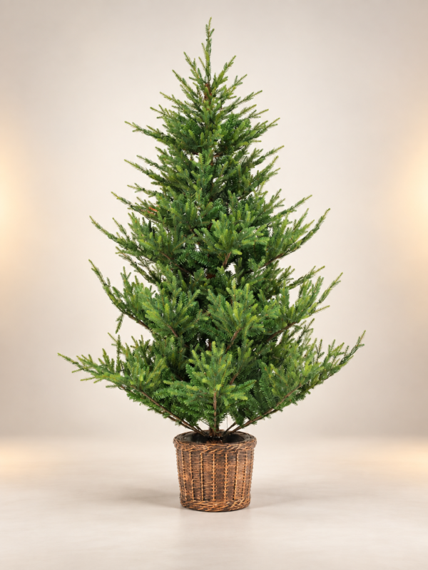 KMET Spruce Tree with PVC and PE Tips in Elegant Decorated Pot
