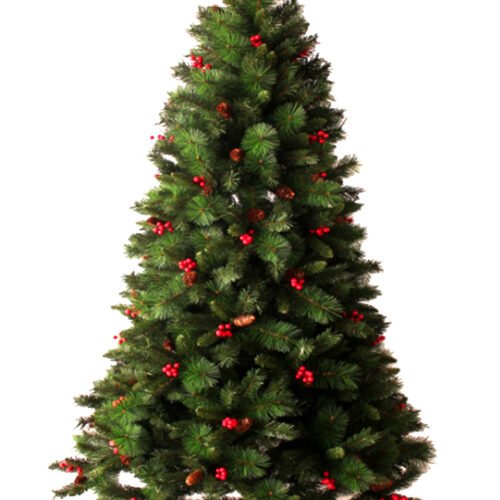 XUEST Deluxe Bottle Brush Tree with Berries and Acorns