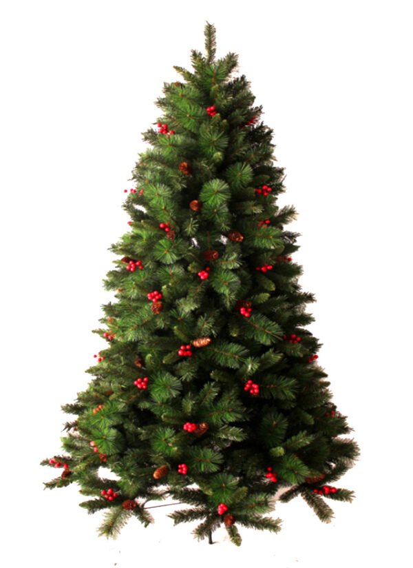 XUEST Deluxe Bottle Brush Tree with Berries and Acorns