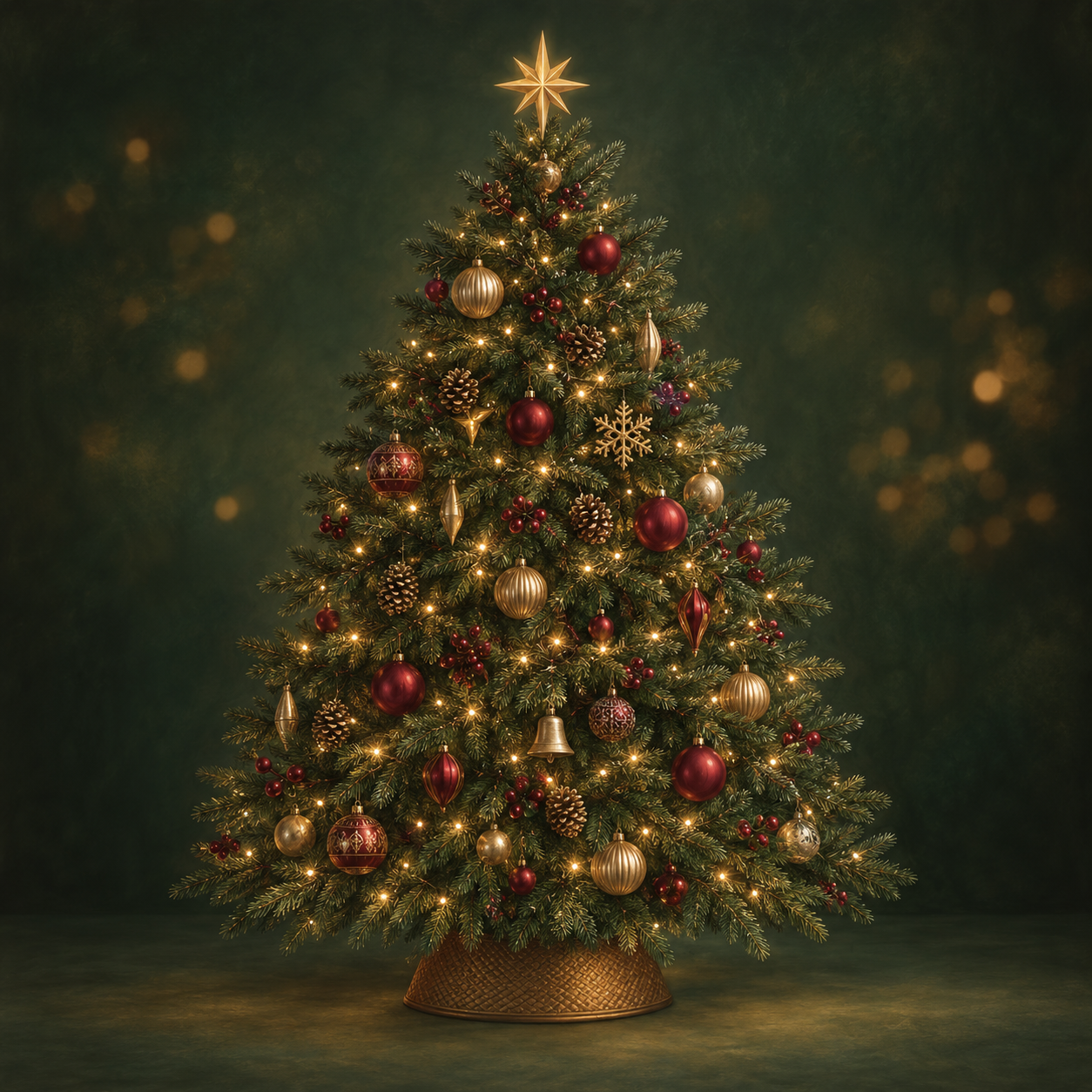 Christmas trees illustration