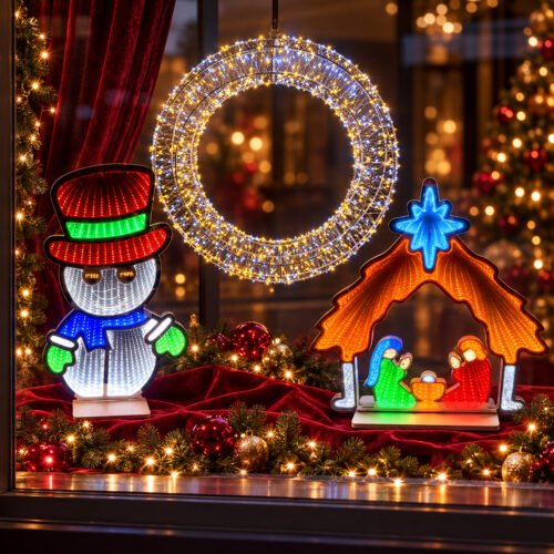LED Infinity Santa Christmas Light – 58 cm
