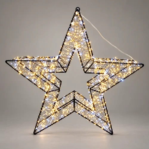 warm-cool-white-metal-led-christmas-star-enhanced Metal LED Christmas Star Light – 38 cm, 800 Warm & Cool White LEDs