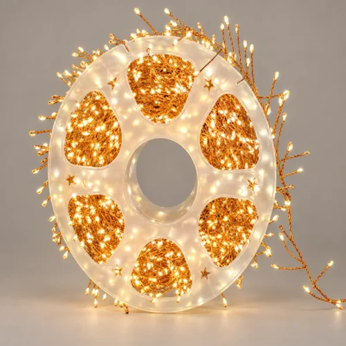 Micro LED Cluster Christmas Lights – 15 m, 1500 Warm White LEDs