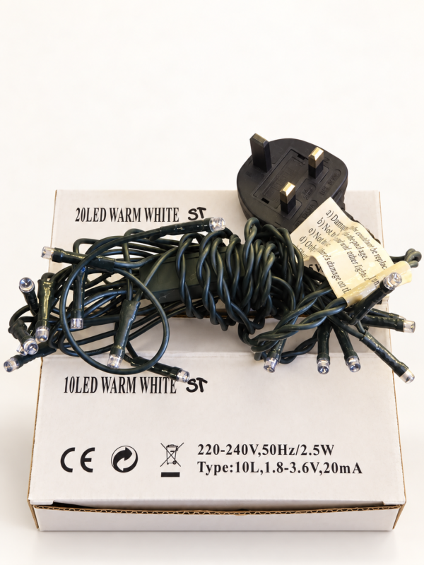 LED Christmas String Lights – 20 Bulbs