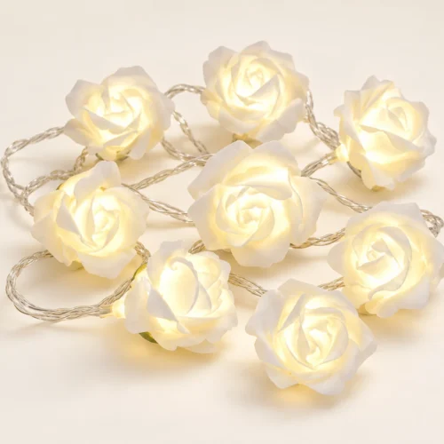 eva-rose-christmas-lights Warm White EVA Rose Christmas Lights – 20 Bulbs