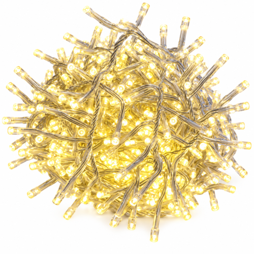 warm_white_led_light_cluster Warm White Flashing Christmas String Lights – 100 Bulbs